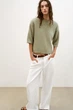 Трикотажний светр з наплічниками Zara 6771/010 L Світло-зелений (06771010526L) - зображення 1