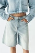 Джинсові шорти baggy trf з середньою посадкою Zara 4730/006 3XL/46 Блакитні (0473000640646) - изображение 1