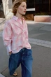 Сорочка оверсайз у клітинку Zara 0779/056 S Рожева (00779056620S) - изображение 1