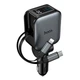 Адаптер автомобільний HOCO Z67A Triunfar car charger with dual Type-C/iP cable |1C/1A, 60W/3A, PD/QC| - изображение 1