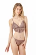 Комплект женский кружевной бюстгальтер с мягкой чашкой и стринги Felisiya Lingerie Капучино 2001+204-738 M - изображение 7