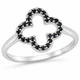 Кольцо серебряное Клевер с фианитами Silver Style 17.5 р. (11482.10 sku:2300103963416) - изображение 1