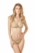 Комплект женский бюстгальтер с мягкой чашкой и стринги из сеточки Felisiya Lingerie Оливковый 2007+204-110с S - изображение 1