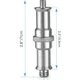 Усиленный адаптер-винт Neewer с резьбой 1/4" Male на 3/8" Male для студийного света, штативов и стоек - изображение 4