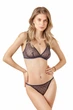 Комплект женский бюстгальтер с мягкой чашкой и стринги из сеточки Felisiya Lingerie Синий 2007+204-058г M - изображение 5