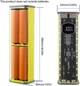 Корпус для повербанка A4 жовтий на 4 акумулятори 21700 до 20000mAh з швидкою зарядкою QC/PD 22.5W, дисплеєм та ліхтариком - зображення 5