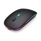 Мишка бездротова безшумна комп'ютерна Art Planet Mouse Pro 3 Slim для макбука ПК та ноутбука акумуляторна безпровідна 2в1 Bluetooth і USB 2.4ГГц плоска Slim з RGB підсвіткою до мак комп'ютера ігрова 400мАг - зображення 10