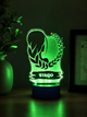 3D ночник LED Virgo Дева/батарейка+220/ Знак зодиака, с акриловой панелью и синей подставкой - изображение 9