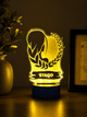 3D ночник LED Virgo Дева/батарейка+220/ Знак зодиака, с акриловой панелью и синей подставкой - изображение 8