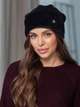 Шапка теплая Suzanne из экомеха альпаки черная - изображение 1