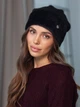 Шапка теплая Suzanne из экомеха альпаки черная - изображение 2