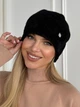 Шапка теплая Suzanne из экомеха альпаки черная - изображение 5