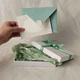 Конверт для денежного подарка в коробочке и бумагой тишью. Серия Wedding: Мятный - изображение 1