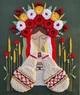 Диптих Берегиня і Козак, килимова вишивка, настінне панно, оберіг, розмір 60х50 - изображение 3