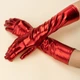 Перчатки стрейч атлас 40см (красные) 4246451 - изображение 1