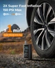 Портативный воздушный компрессор для закачки шин Syncwire - 150 PSI 2X - изображение 2