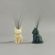 Миниатюрная ваза для кошачьих усов Кот из PLA-пластика 40 мм Усятница серая - изображение 2