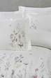 Двоспальний Євро комплект Dantela Botanic White Сатин з вишивкою - изображение 2