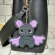 Брелок Летучая мышь игрушка вязаная ручной работы Hand Made амигуруми 10х13 см 216-3 - изображение 1