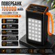 Павербанк Hoco JA88A Power Bank 100000 mAh 22.5W портативний зовнішній акумулятор з LED‑ліхтариком швидка зарядка універсальна батарея для телефону смартфона iPhone Android планшета ноутбука чорний корпус ручка для перенесення - зображення 1