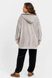Костюм женский полубатальный велюр серого цвета Fashion размер 58-60 (218037) - изображение 3