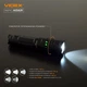 Фонарик ручной Videx 1700Lm 20 Вт мощный светодиодный с аккумулятором 21700 4000 мАч USB Type-C с индикатором заряда водонепроницаемый алюминиевый корпус для туризма и профессионального использования - изображение 4