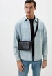 Сумка чоловіча (unisex) Calvin Klein camera bag крос-боді через плече чорна з тисненням - изображение 2