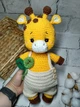 Мягкая игрушка ручной работы вязаная амигуруми Hand Made Жираф 30 см Желтый 204-2 - изображение 3