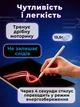 Стилус для планшета смартфона iPad iPhone Android універсальний Stylus Pencil Pro 4 активна сенсорна ручка для малювання та нотаток з індикатором заряду 2 змінних наконечника та кабель USB-C білий + підставка у подарунок - зображення 4