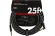 Кабель инструментальный FENDER CABLE DELUXE SERIES 25' ANGLED BLACK TWEED - изображение 1