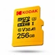 Карта пам’яті Kodak microSDHC 256GB UHS-I U3 V30 A1 Class 10 до 100MB/s + SD адаптер для телефону, камери, дрона - зображення 2