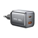 Мережевий зарядний пристрій Remax CA-15 GaN 100W з двома портами USB-A та Type-C і кабелем USB-A to Type-C 120W - зображення 2