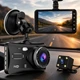 Автомобільний відеореєстратор BT-100 Full HD 1080P з двома камерами, сенсорним екраном 4" та камерою заднього огляду - зображення 1