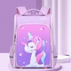 Школьный ортопедический детский рюкзак для девушек Unicorn Magical Time Единорог 3D для девочки в школу 1-4 класс розово-фиолетовы - изображение 1