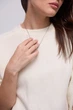 В'язана кофта oversize з коротким рукавом - молочний колір, ONE SIZE - зображення 4