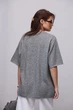 В'язана кофта oversize з коротким рукавом - сірий колір, ONE SIZE - зображення 2