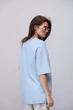 В'язана кофта oversize з коротким рукавом - блакитний колір, ONE SIZE - зображення 2