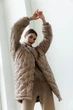 Жіноча стьобана куртка з коміром-стійкою та вишивкою Seventeen XXL-3XL Бежевий (2000000183572) - зображення 8