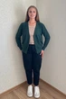 Кардиган INEDIT 24006 Dark-Green ONE SIZE - зображення 4