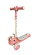 Детский самокат 2в1 с сиденьем Kidwell 616 Dino / Трехколесный самокат-беговел с LED-колесами pink - изображение 2
