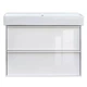 Тумба з раковиною та сифоном Devit Quadra 85см (083085W) - изображение 2