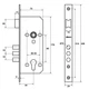 Механизм замка ABARO M2000-45 (BS45*85мм) SN матовый никель - изображение 9