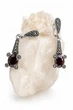 Серебряные серьги с цирконом и капельным серебром (103773/33) - изображение 4