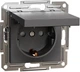 Розетка з кришкою з заземленням Schneider Electric Asfora Антрацит EPH3100171 - изображение 1