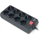 Сетевой фильтр питания REAL-EL RS-8 Protect 5m, black - изображение 1