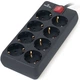 Сетевой фильтр питания REAL-EL RS-8 Protect 5m, black - изображение 2
