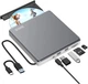 Внешний CD/DVD привод BUNUD 5 в 1, USB 3.0 + Type-C, запись/считывание дисков, с SD/TF и USB портами - изображение 1