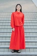 Легкая рубашка UNIQLO на пуговицах 1159839852 (Оранжевый XS) - изображение 6