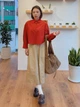 Легкая рубашка UNIQLO на пуговицах 1159839852 (Оранжевый XS) - изображение 8