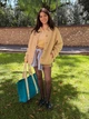 Укороченная рубашка свободного кроя JW Anderson Uniqlo в полоску 1159863185 (Голубой XL) - изображение 14